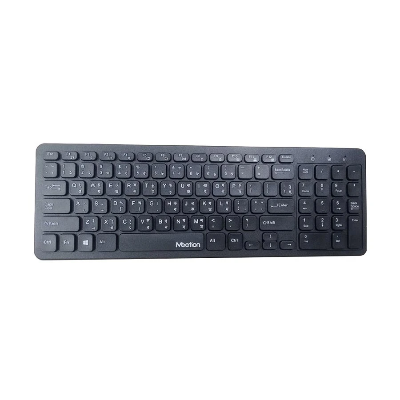 Picture of Meetion WK410 Wireless Black Ultra Thin Chocolate Keyboard with Bangla