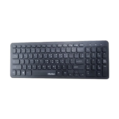 Picture of Meetion WK410 Wireless Black Ultra Thin Chocolate Keyboard with Bangla