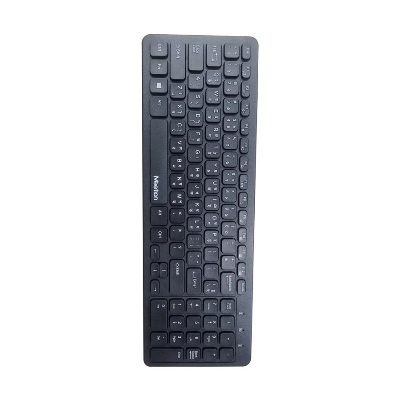 Picture of Meetion WK410 Wireless Black Ultra Thin Chocolate Keyboard with Bangla