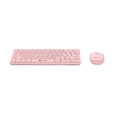 Picture of Xtreme K911C Pink Wireless Keyboard & Mouse Combo with Bangla