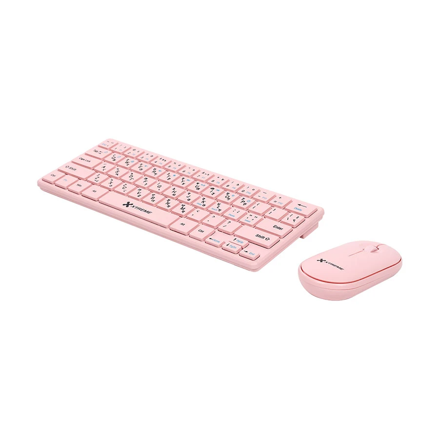 Picture of Xtreme K911C Pink Wireless Keyboard & Mouse Combo with Bangla