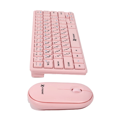 Picture of Xtreme K911C Pink Wireless Keyboard & Mouse Combo with Bangla