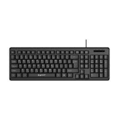 Picture of Havit KB241 Wired Black Keyboard with Bangla