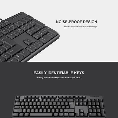 Picture of Havit KB271 Black USB Ultra-Thin Keyboard with Bangla
