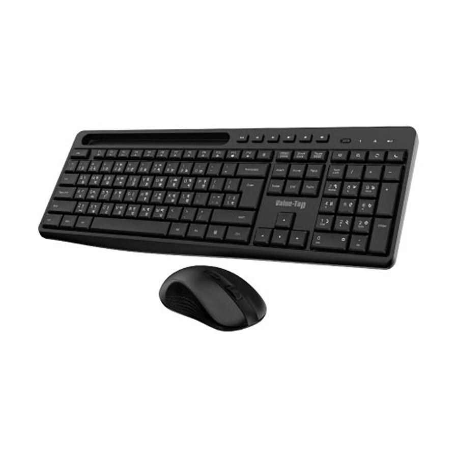 Picture of Value Top KMW1096B Black Wireless Silent Office Keyboard & Mouse Combo with Bangla