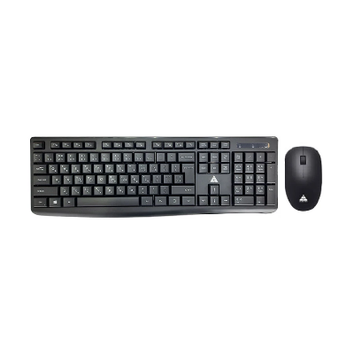 Picture of Golden Field GF-KM605W Black Wireless Keyboard & Mouse Combo With Bangla