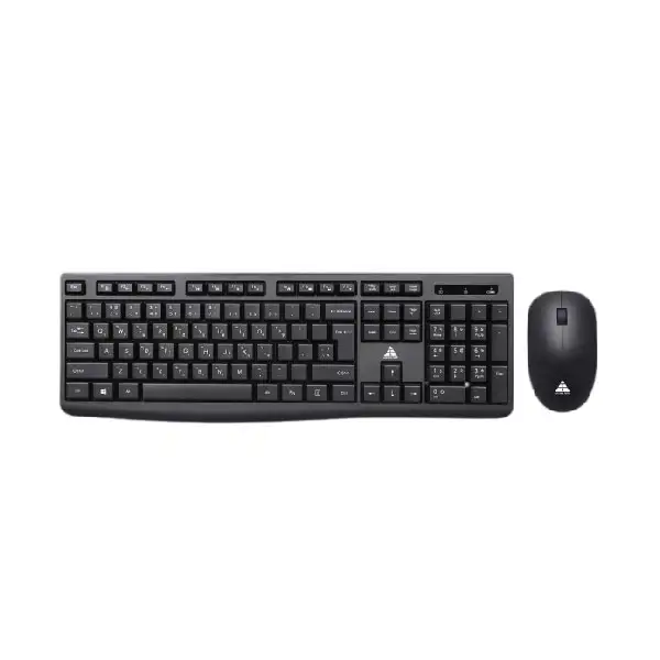 Picture of Golden Field GF-KM605W Black Wireless Keyboard & Mouse Combo With Bangla