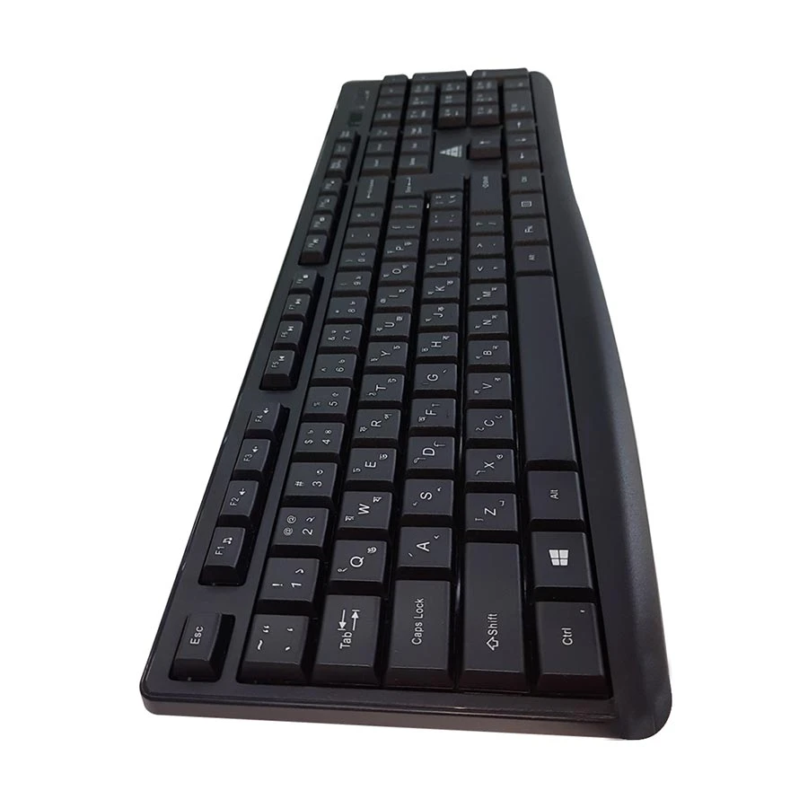 Picture of Golden Field GF-KM605W Black Wireless Keyboard & Mouse Combo With Bangla