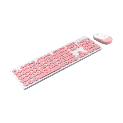 Picture of T-WOLF TF770 Pink Wireless Keyboard & Mouse Combo