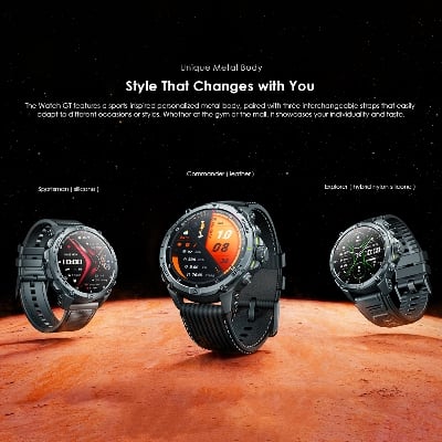 Picture of Oraimo Watch GT OSW-852H Dark Chrome (Black) Bluetooth Calling Smart Watch