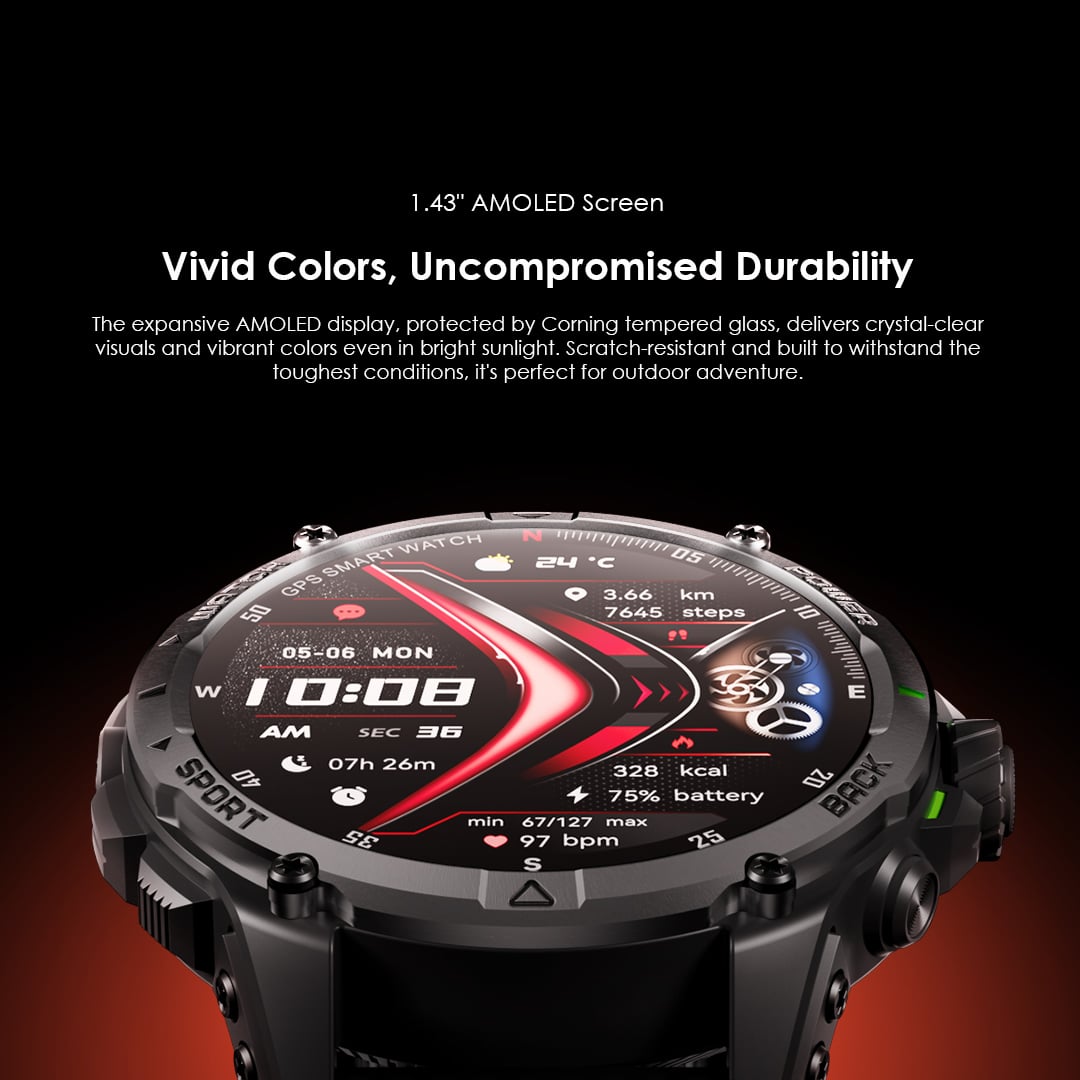 Picture of Oraimo Watch GT OSW-852H Dark Chrome (Black) Bluetooth Calling Smart Watch