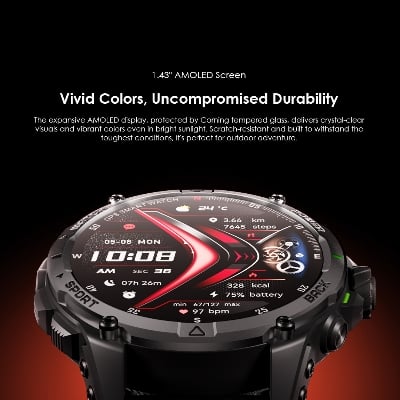 Picture of Oraimo Watch GT OSW-852H Dark Chrome (Black) Bluetooth Calling Smart Watch