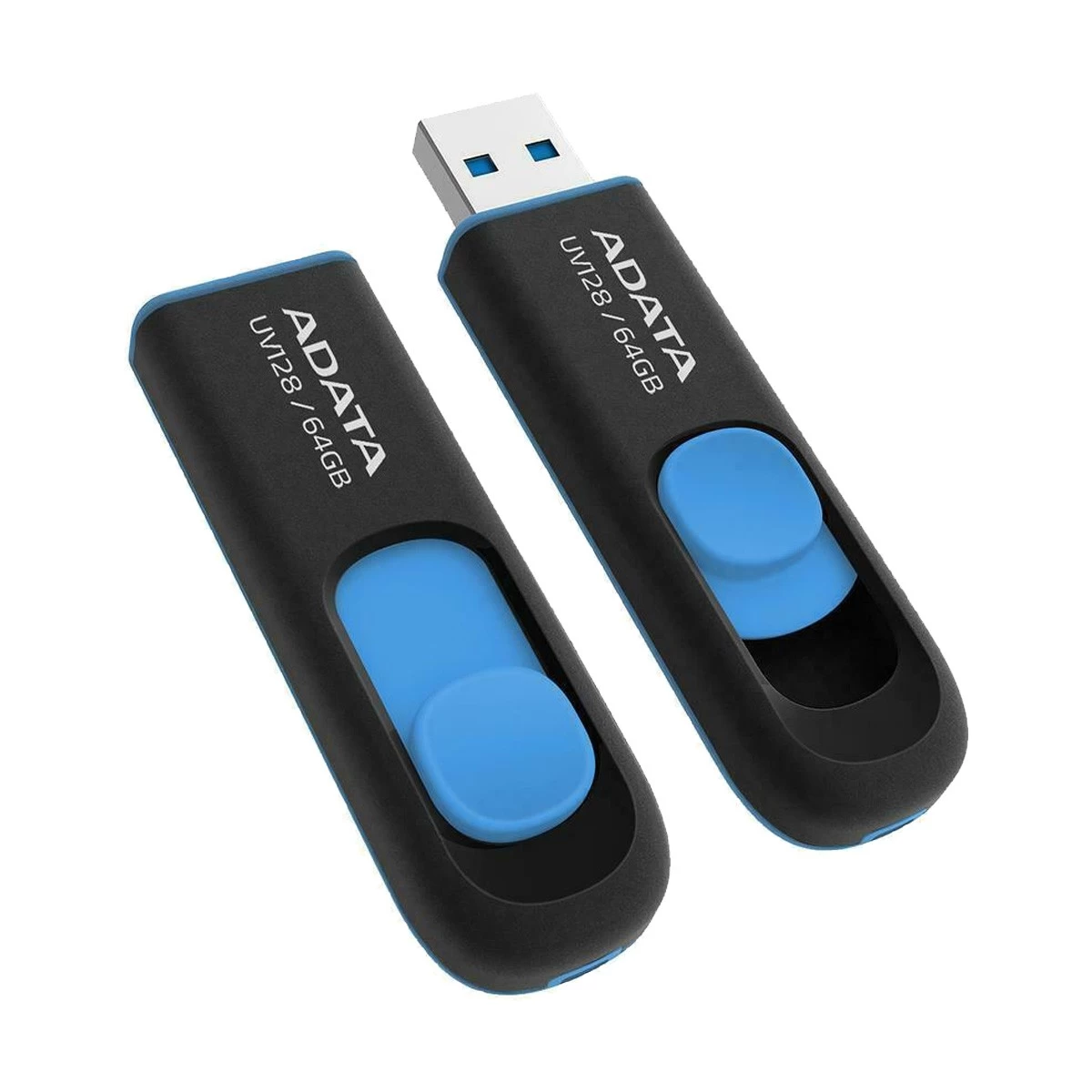 Picture of ADATA UV128 64GB Black-Blue USB 3.2 Pen Drive