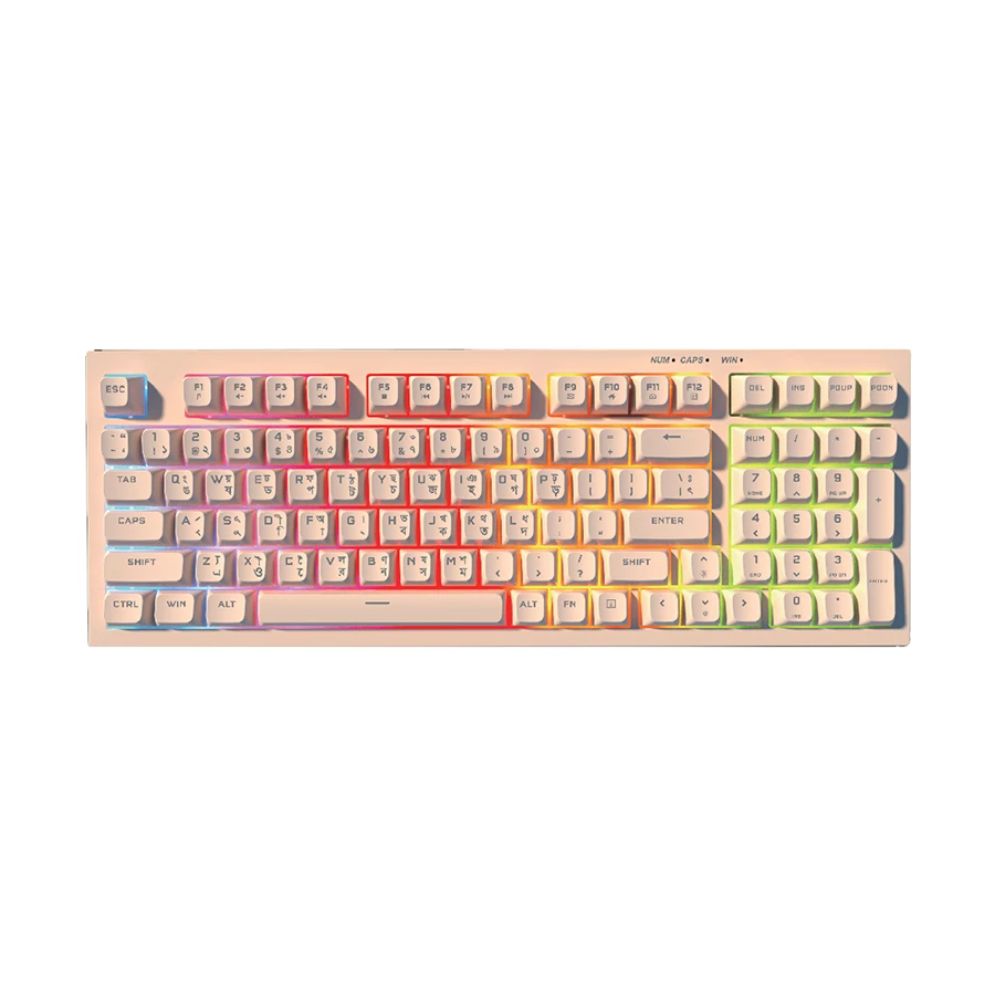 Picture of Pc Power Silent-98 RGB Wired Sunset Gaming Keyboard with Bangla