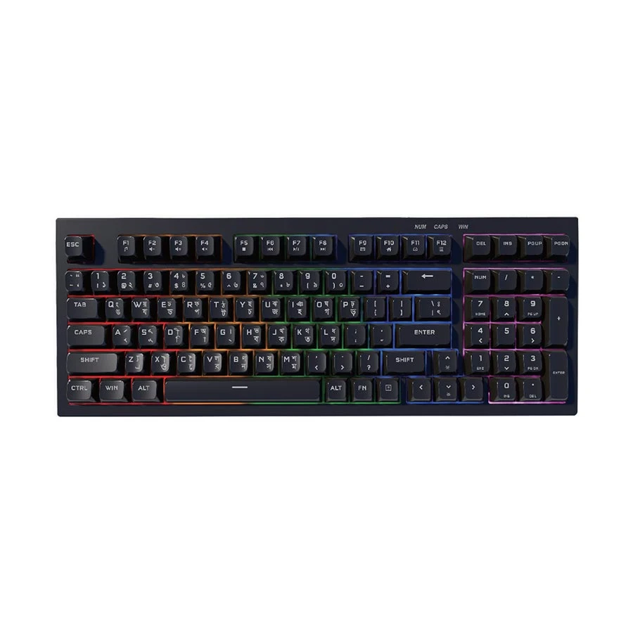 Picture of Pc Power Silent-98 RGB Wired Sunset Gaming Keyboard with Bangla