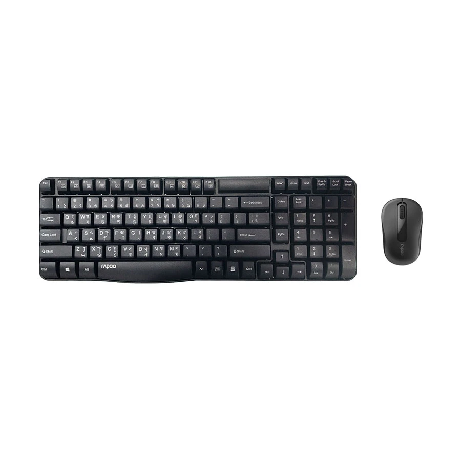 Picture of Rapoo X1800S Black Wireless Keyboard & Mouse Combo with Bangla