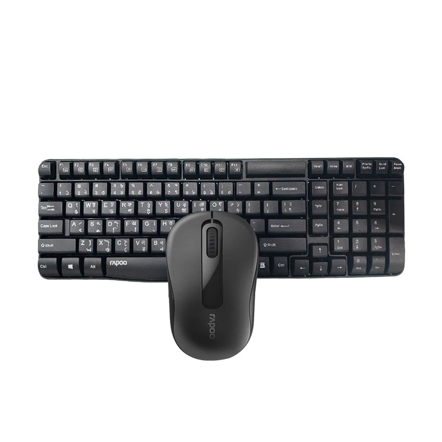 Picture of Rapoo X1800S Black Wireless Keyboard & Mouse Combo with Bangla