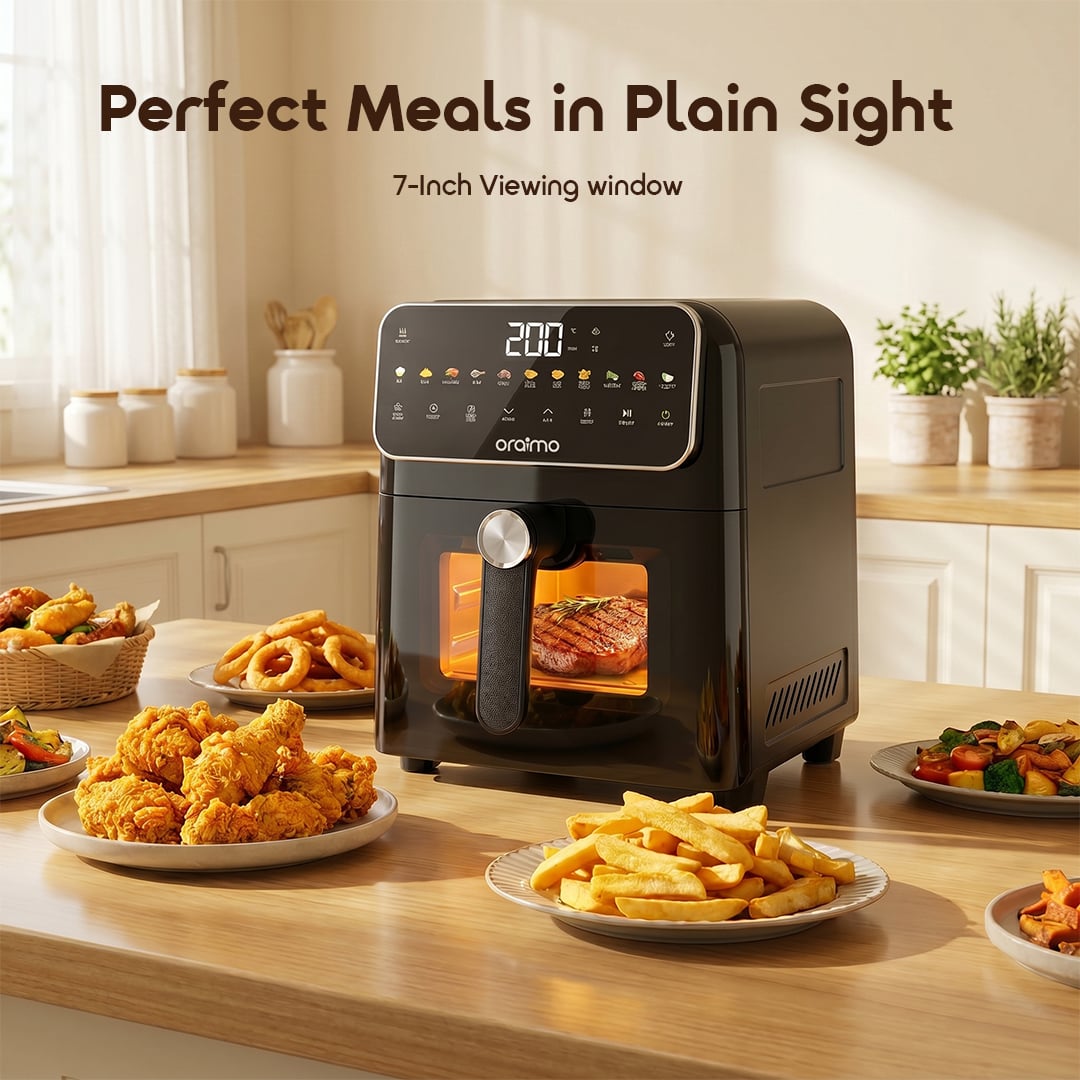 Picture of Oraimo NutriFry S1 Ultra 1500W 6L Air fryer ( OAF-261A )- GRAPHITBLACK