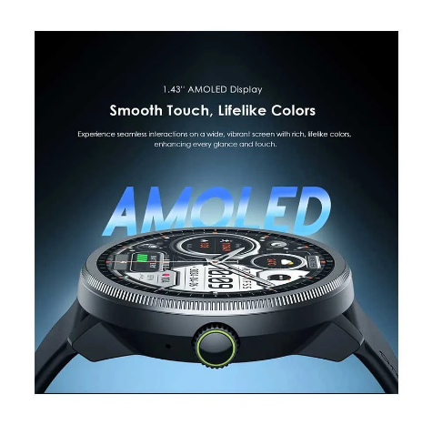 Picture of Oraimo Watch 5R OSW-820 AMOLED Black Bluetooth Calling Smart Watch