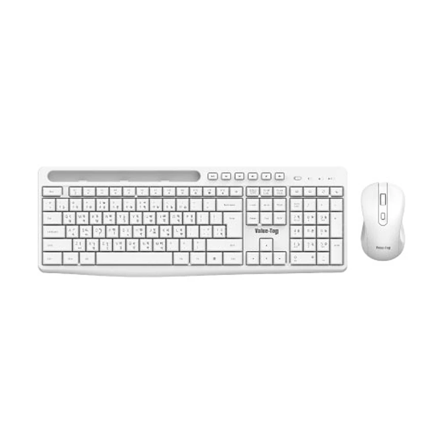 Picture of Value Top KMW1096W White Wireless Silent Office Keyboard & Mouse Combo with Bangla