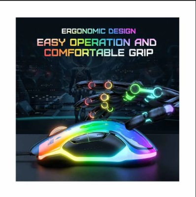 Picture of ONIKUMA CW925 RGB Wired Black Transparent Gaming Mouse