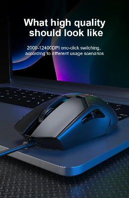 Picture of AULA F813 Pro Backlight Wired Black Gaming Mouse