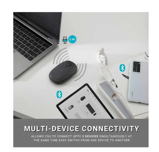 Picture of Rapoo M650 Dual Mode Silent Bluetooth Dark Grey Mouse