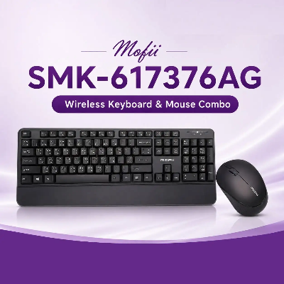 Picture of MOFII SMK-617376AG Black Wireless Keyboard & Mouse Combo With Bangla