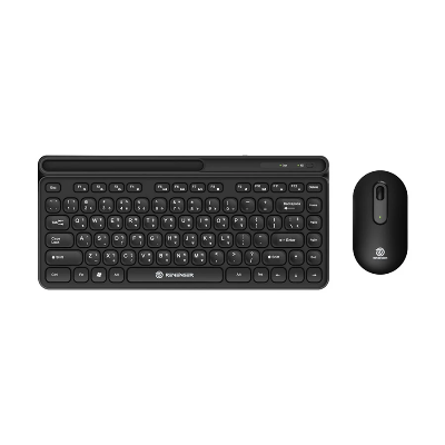 Picture of Revenger RKM-24W Mini Black Wireless Keyboard & Mouse Combo with Bangla & Tablet Holder