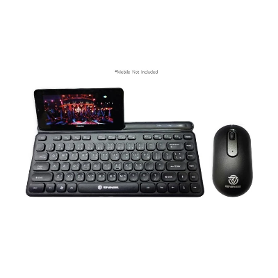 Picture of Revenger RKM-24W Mini Black Wireless Keyboard & Mouse Combo with Bangla & Tablet Holder
