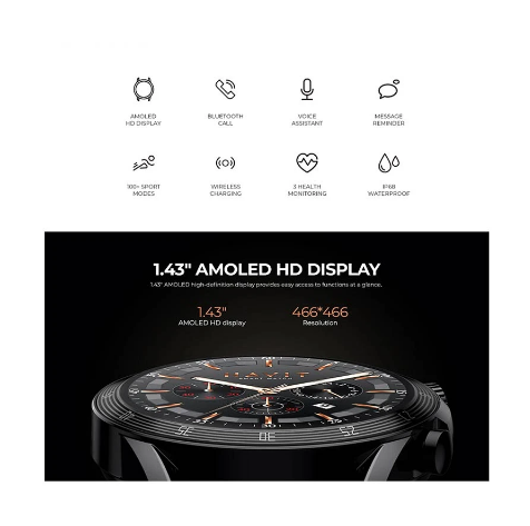 Picture of Havit M9030 Pro Amoled Bluetooth Calling Brown Smart Watch