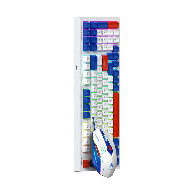 Picture of T-WOLF TF610 White & Blue Wired Keyboard & Mouse Gaming Combo