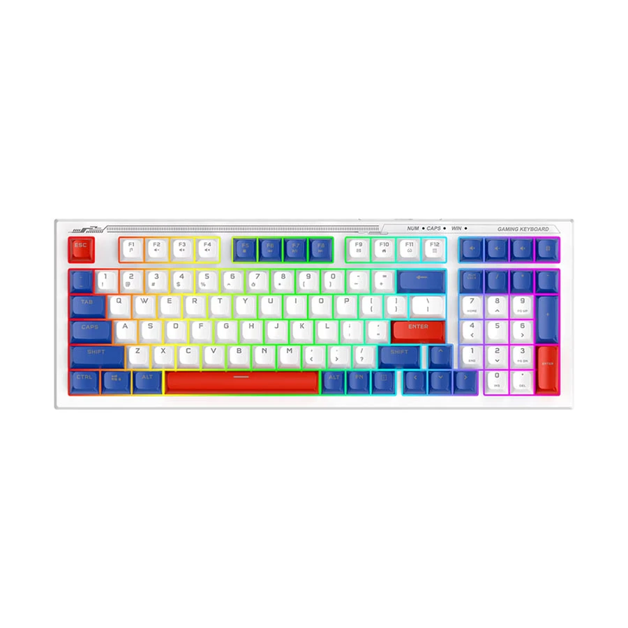 Picture of T-WOLF TF610 White & Blue Wired Keyboard & Mouse Gaming Combo