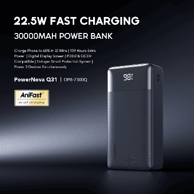 Picture of oraimo PowerNova Q31 30000mAh 22.5W Fast Charging Power Bank