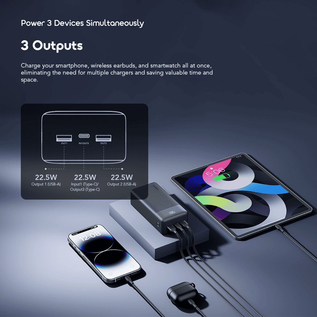 Picture of oraimo PowerNova Q31 30000mAh 22.5W Fast Charging Power Bank