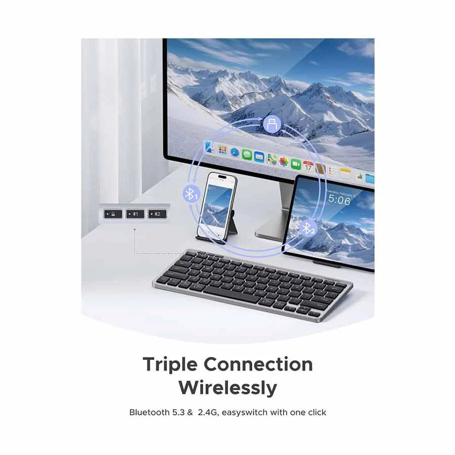Picture of Ugreen K551 (75049) Wireless (Dual Mode) Black Keyboard