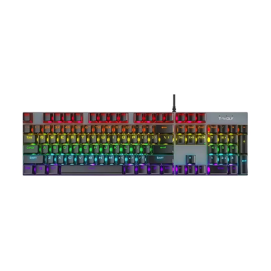 Picture of T-WOLF T17 RGB Wired (Blue Switch) Black Mechanical Gaming Keyboard