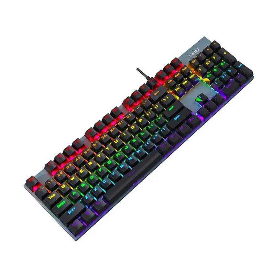 Picture of T-WOLF T17 RGB Wired (Blue Switch) Black Mechanical Gaming Keyboard