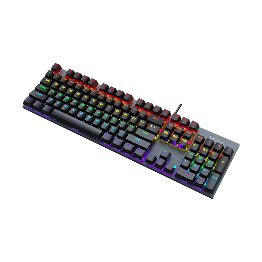 Picture of T-WOLF T17 RGB Wired (Blue Switch) Black Mechanical Gaming Keyboard