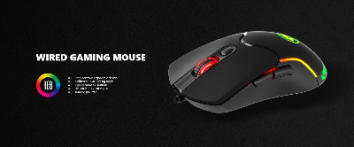 Picture of Marvo CM310 Rainbow Backlit Black USB Wired Gaming Keyboard, Mouse, Mouse Pad Combo