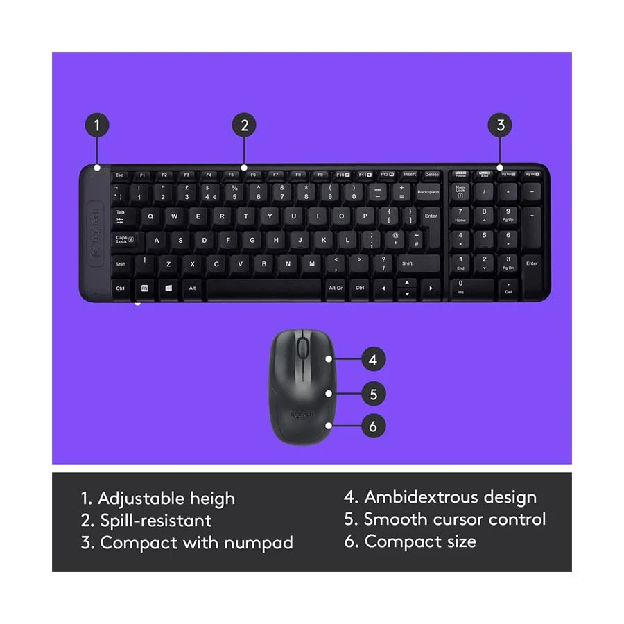 Picture of Logitech MK215 Black Wireless Keyboard & Mouse Combo