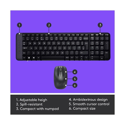 Picture of Logitech MK215 Black Wireless Keyboard & Mouse Combo