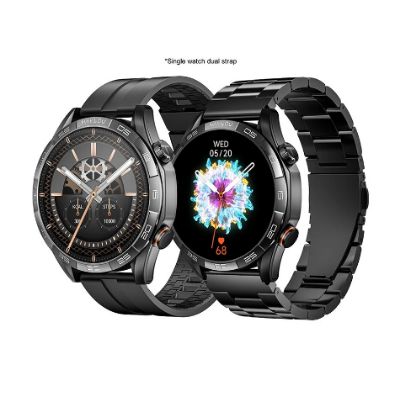 Picture of Haylou Solar 5 Amoled Black Bluetooth Calling Smart Watch with METAllic + Silicone Strap