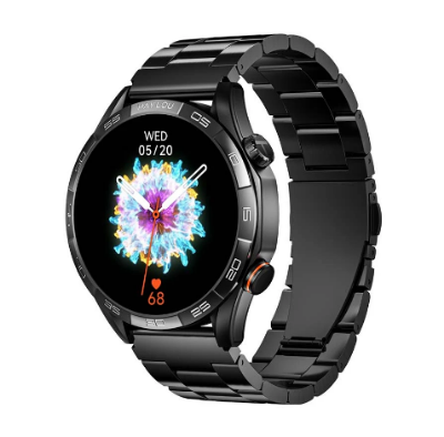 Picture of Haylou Solar 5 Amoled Black Bluetooth Calling Smart Watch with METAllic + Silicone Strap