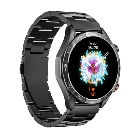 Picture of Haylou Solar 5 Amoled Black Bluetooth Calling Smart Watch with METAllic + Silicone Strap