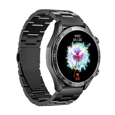 Picture of Haylou Solar 5 Amoled Black Bluetooth Calling Smart Watch with METAllic + Silicone Strap