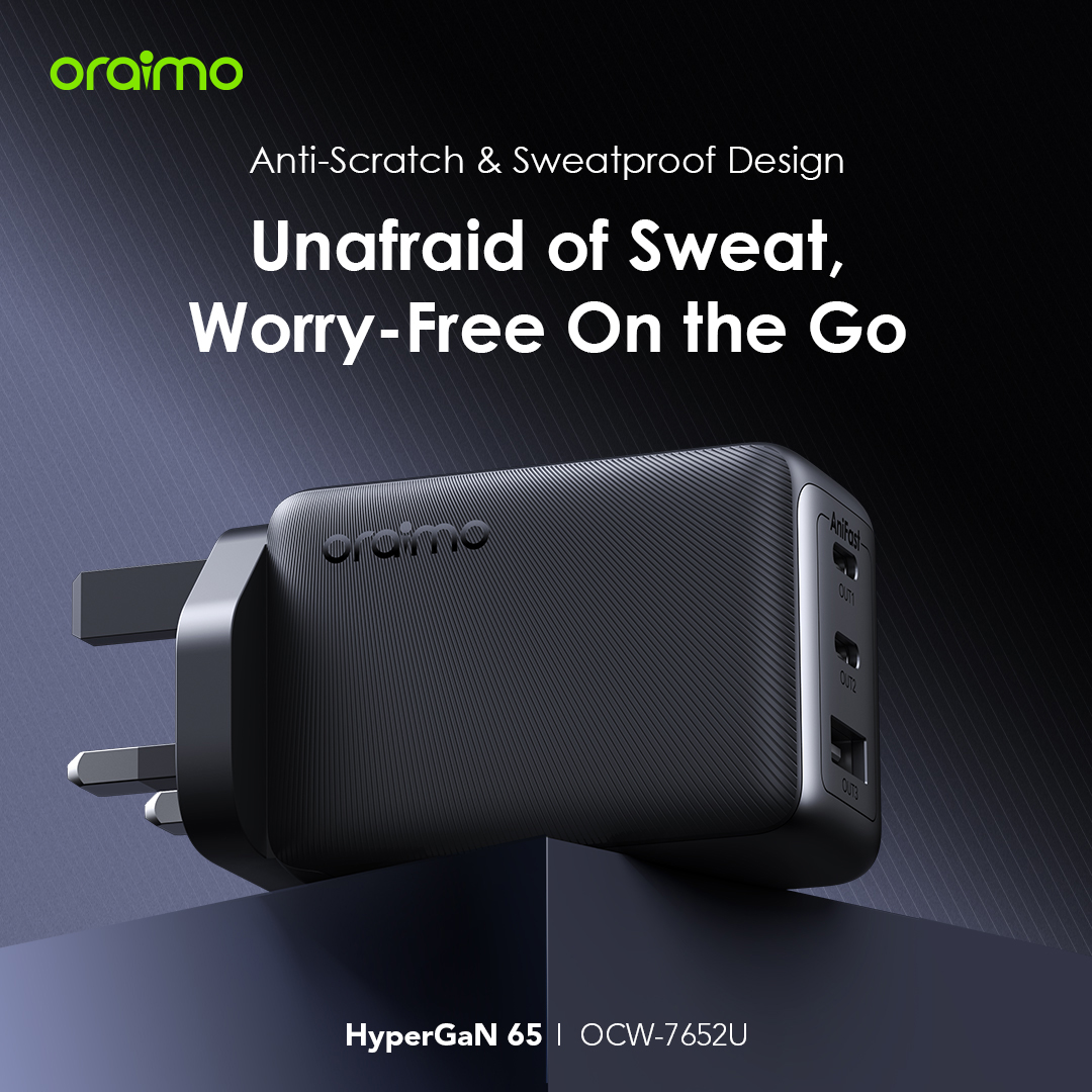 Picture of oraimo HyperGaN 65 65W GaN Wall Charger Kit with 100W CC Cable  (OCW-7652E+116CC)