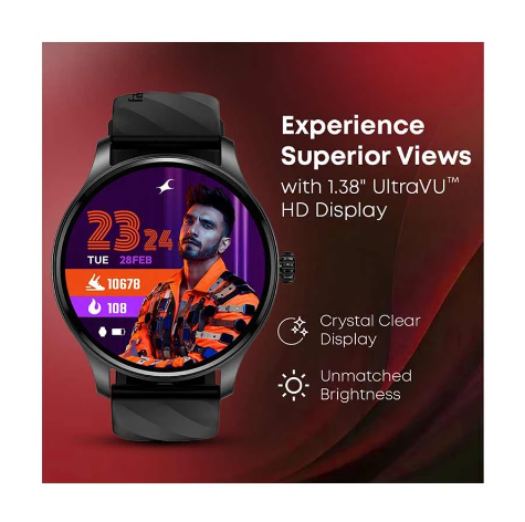 Picture of Fastrack Revoltt XR1 Black Bluetooth Calling Smart Watch