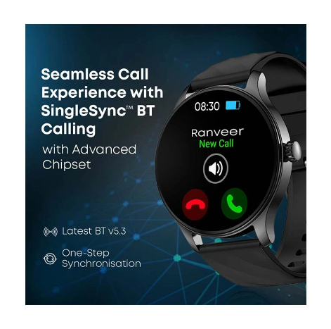 Picture of Fastrack Revoltt XR1 Black Bluetooth Calling Smart Watch