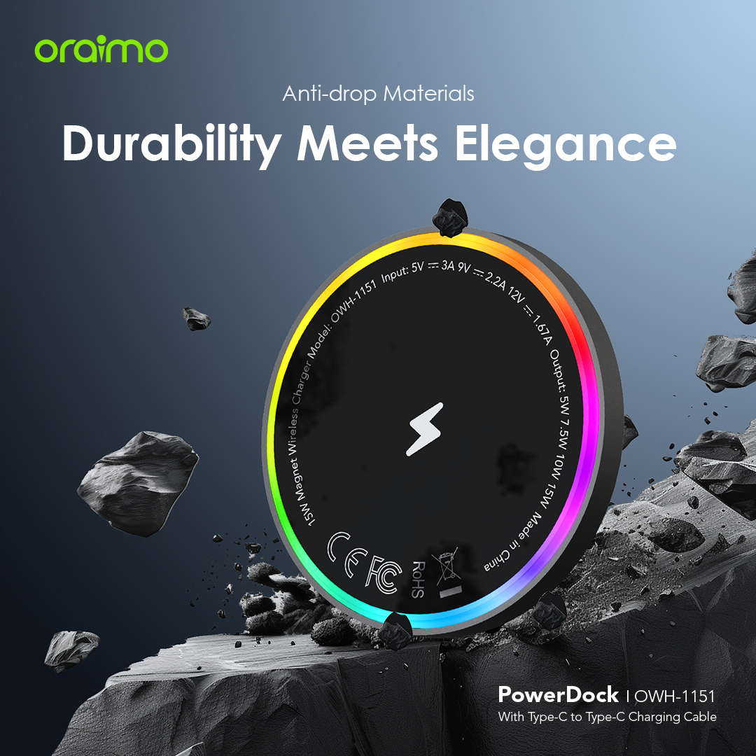 Picture of oraimo PowerDock oraimo PowerDock 15W Wireless Charging Pad
